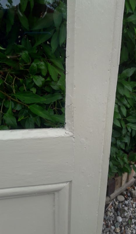 Old glazed communication door, 81x224cm