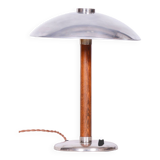Restored ArtDeco Table Lamp, Chrome, New Electrification, Czechia, 1930s