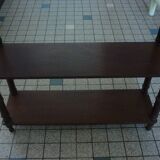 Bamboo-style wooden wall shelf