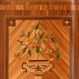 Transitional style commode in marquetry