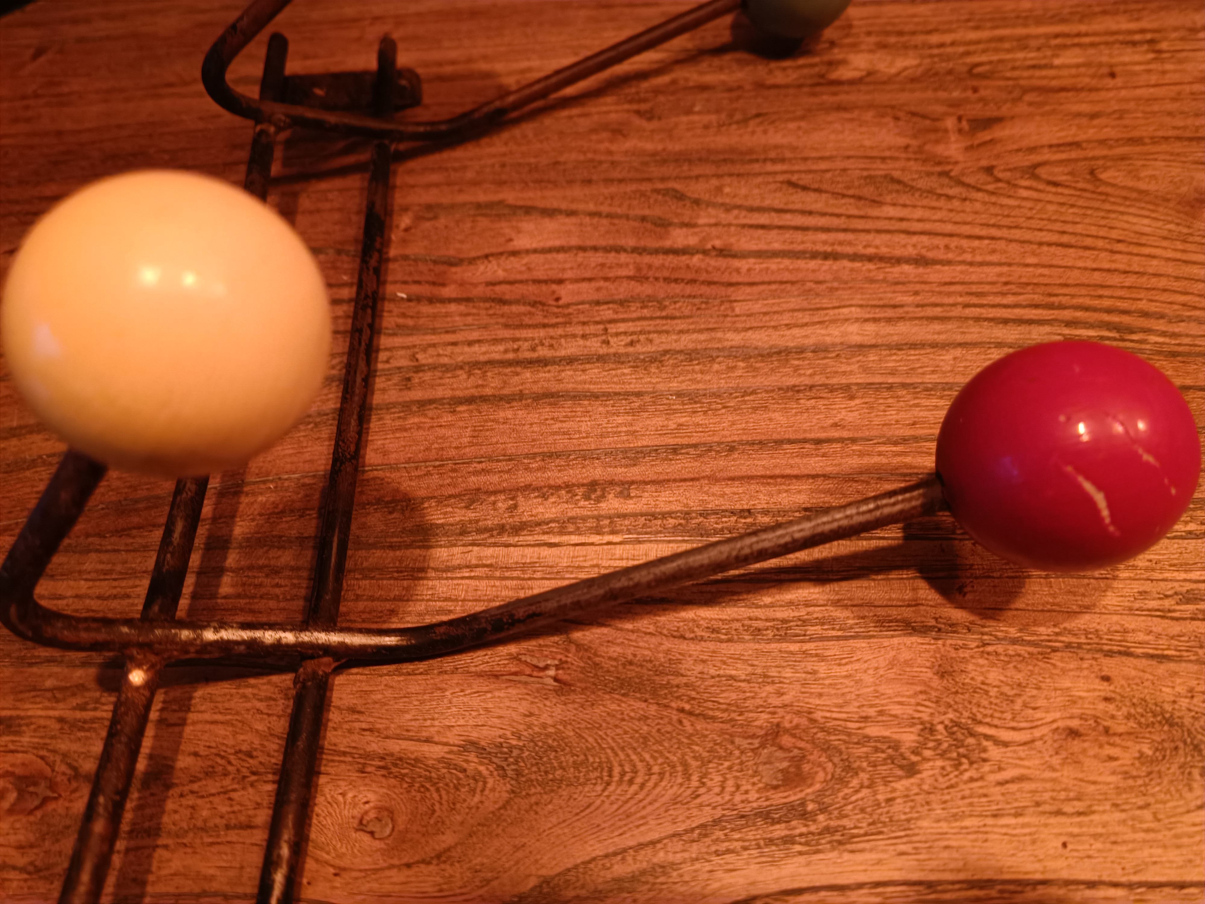 Vintage wall coat rack 8 balls