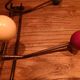 Vintage wall coat rack 8 balls