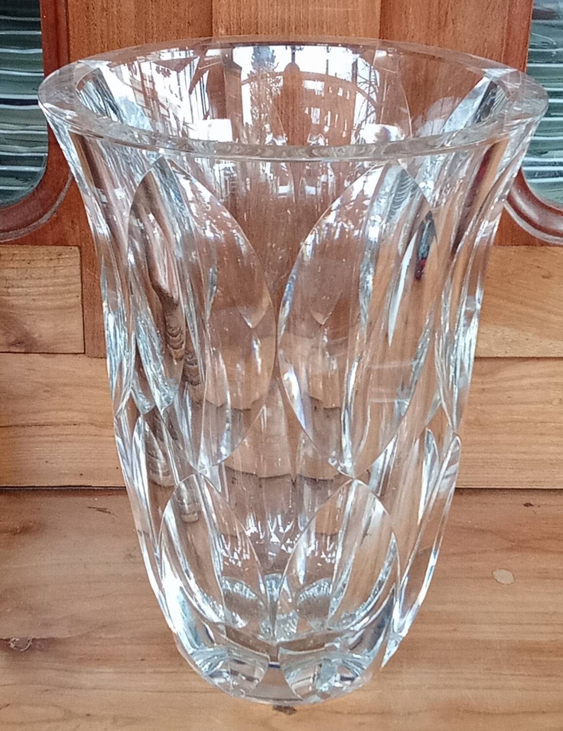 Old large Saint Louis crystal vase