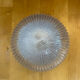 Vintage White Metal Support + Moulded Glass Ceiling Light Fixture