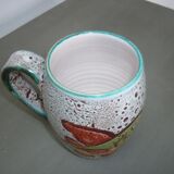 Cup/mug seaweed décor and fish Fat Lava vintage