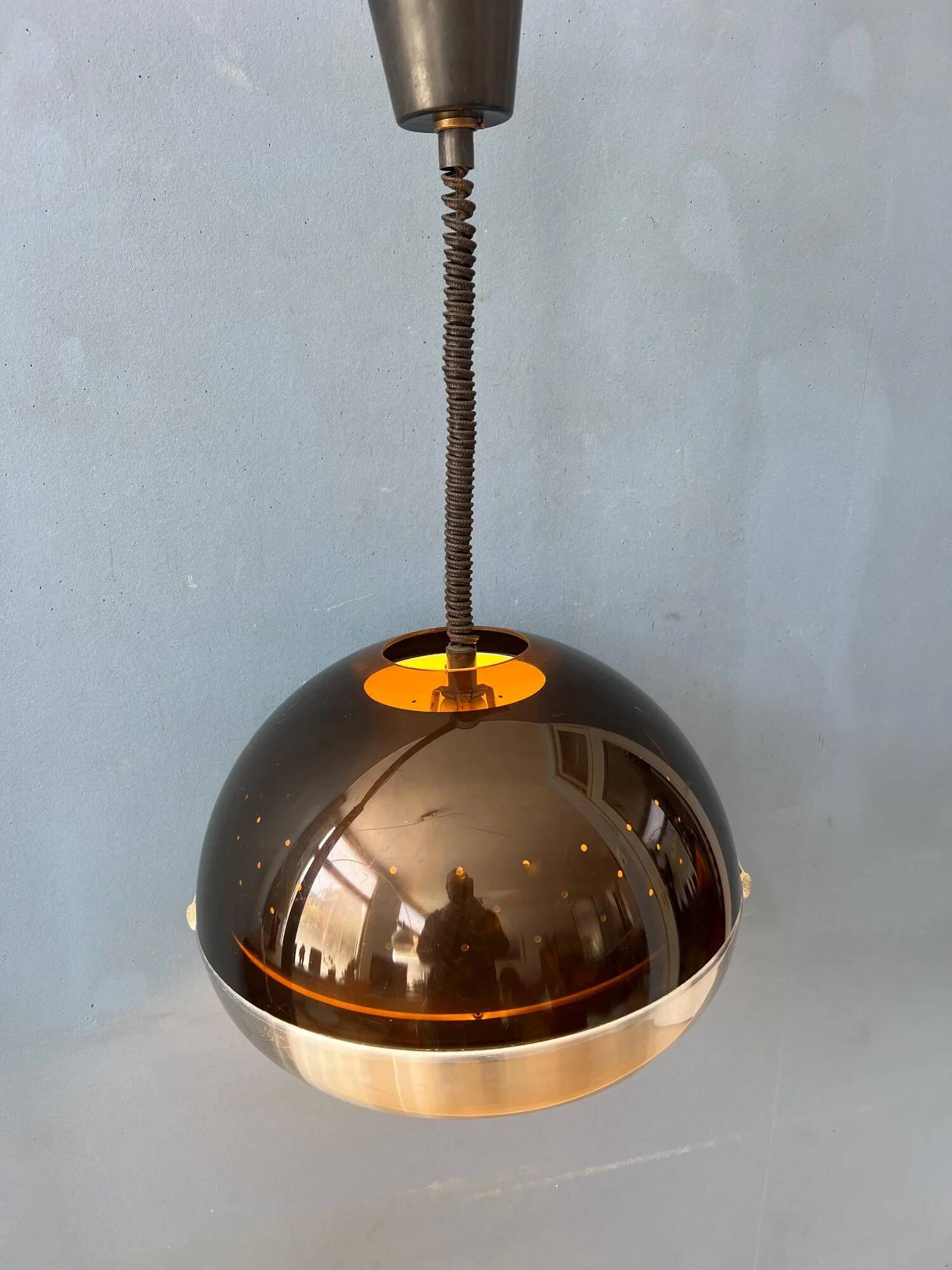 Mid-century Lakro space age dome pendant lamp