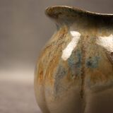 “Melon” shape flamed enameled stoneware pitcher