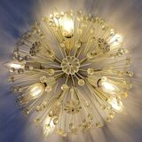 Important flush mount lamp from the middle of the last century Emil Stejnar for Rupert Nikoll. Austria, 1960s