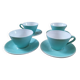 4 large old Fenal Badonviller water green cups