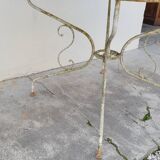 Table de Jardin ronde en fer forgé 1900s