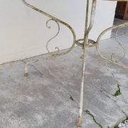 Round Wrought Iron Garden Table 1900s