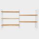 Tomado wall unit with wooden shelves by A. Dekker