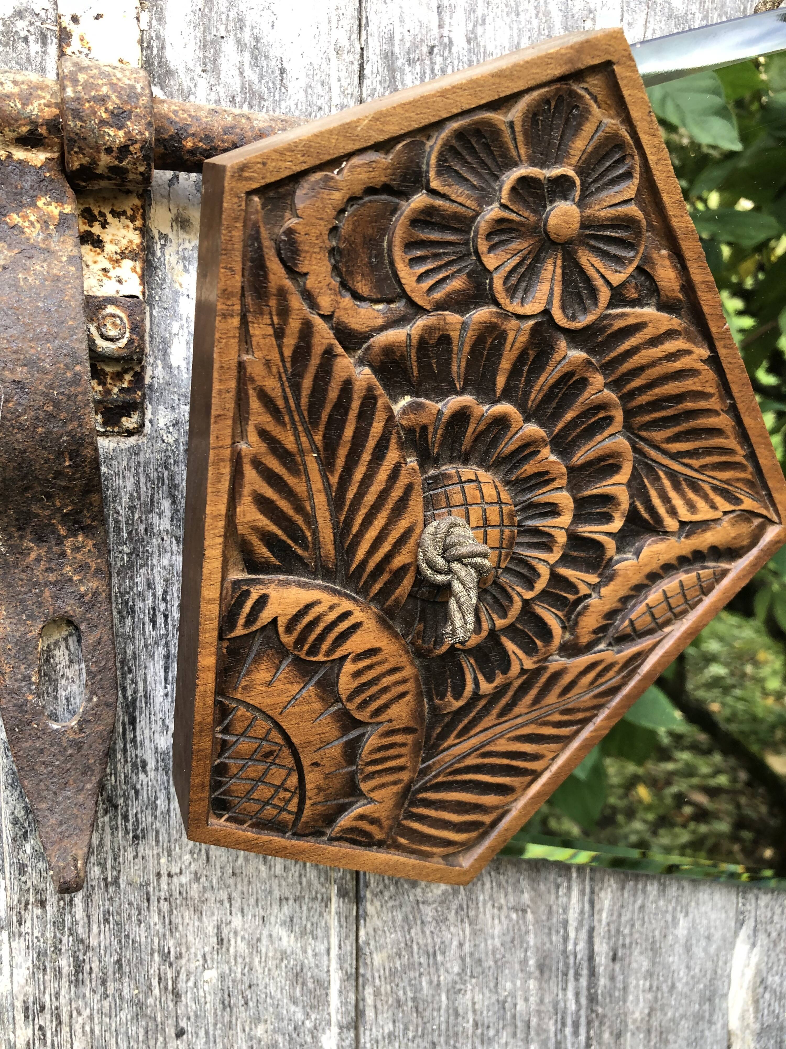 Hexagonal art deco mirror, 100x50 cm