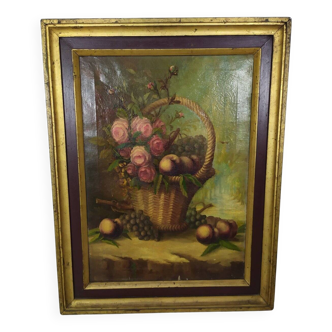 Still life, oil on canvas, framed