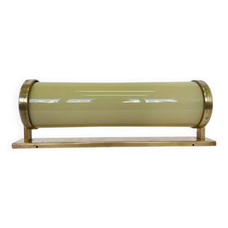 Brass design Bauhaus wall lamp, 1930s - Czechoslovakia