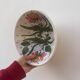 Ceramic salad bowl or decorative plate flower decoration