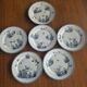 6 flat plates Terre de Fer, 19th century – Digoin & Sarreguemines