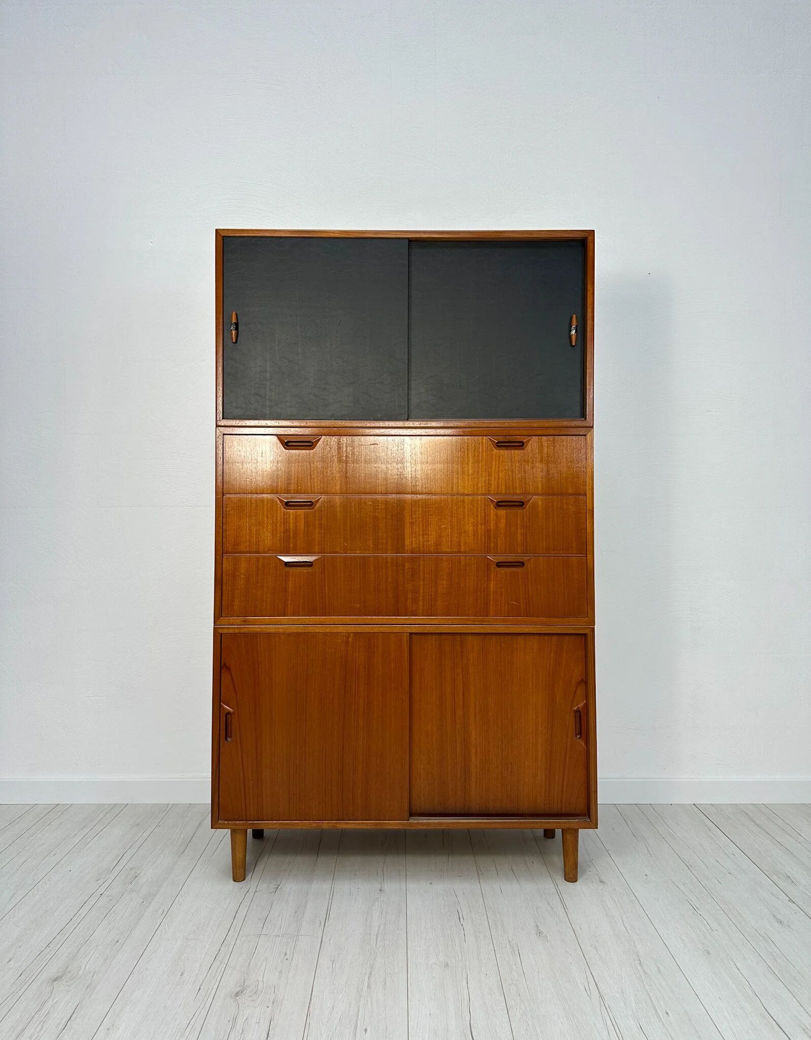 1960s Vintage Mid-Century Danish Three-Piece Teak Cabinet