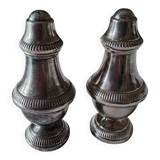 Salt and pepper silver-plated metal