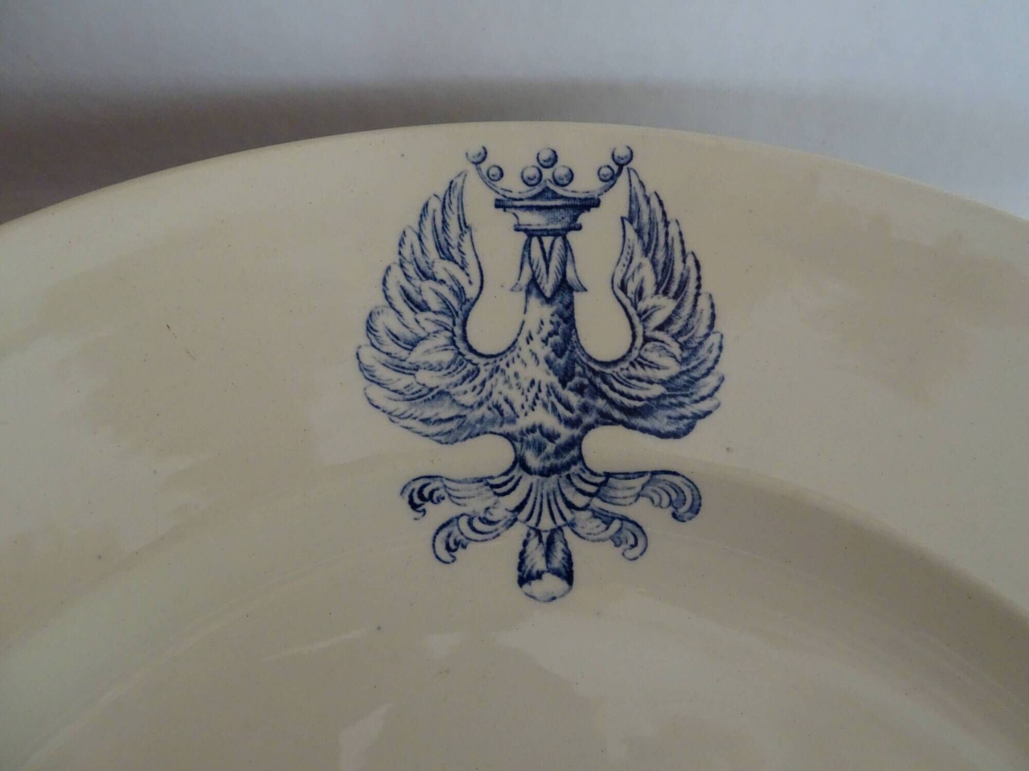 Round earthenware dish KG Lunéville - Lorraine Cross - Empress service Ø 32.5 cm