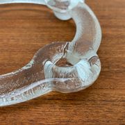 Swedish glass candle holder ring from Pukeberg, 1970s