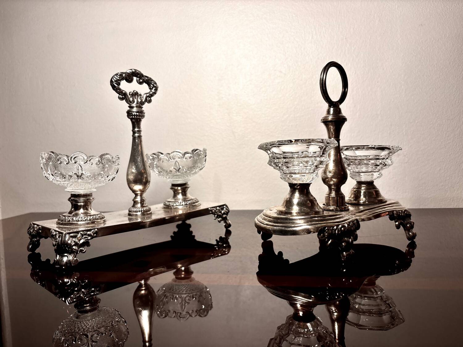 Two double cellars including Baccarat Crystal
