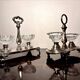 Deux salières doubles cristal de Baccarat