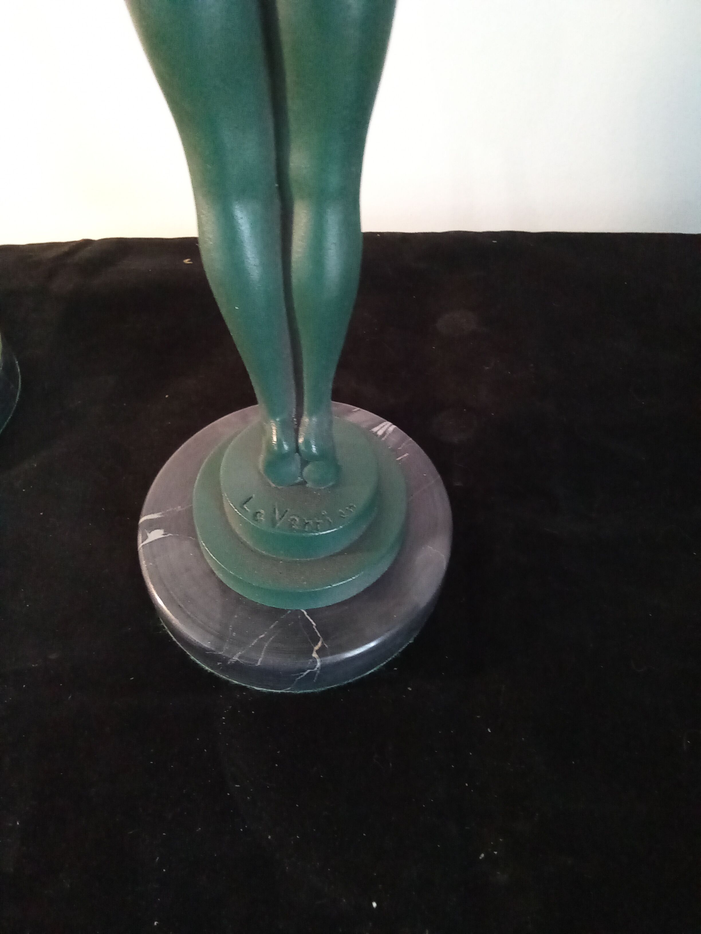 Art Deco lamp Max Le Verrier "Luminous glow " signed