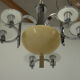 Art deco 7 flamming chandelier, 1930