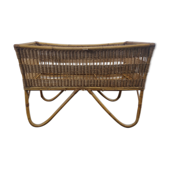 Rattan child baby bed