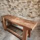 Rustic old workbench, carpenter's bench, console, washbasin unit, around 1900.