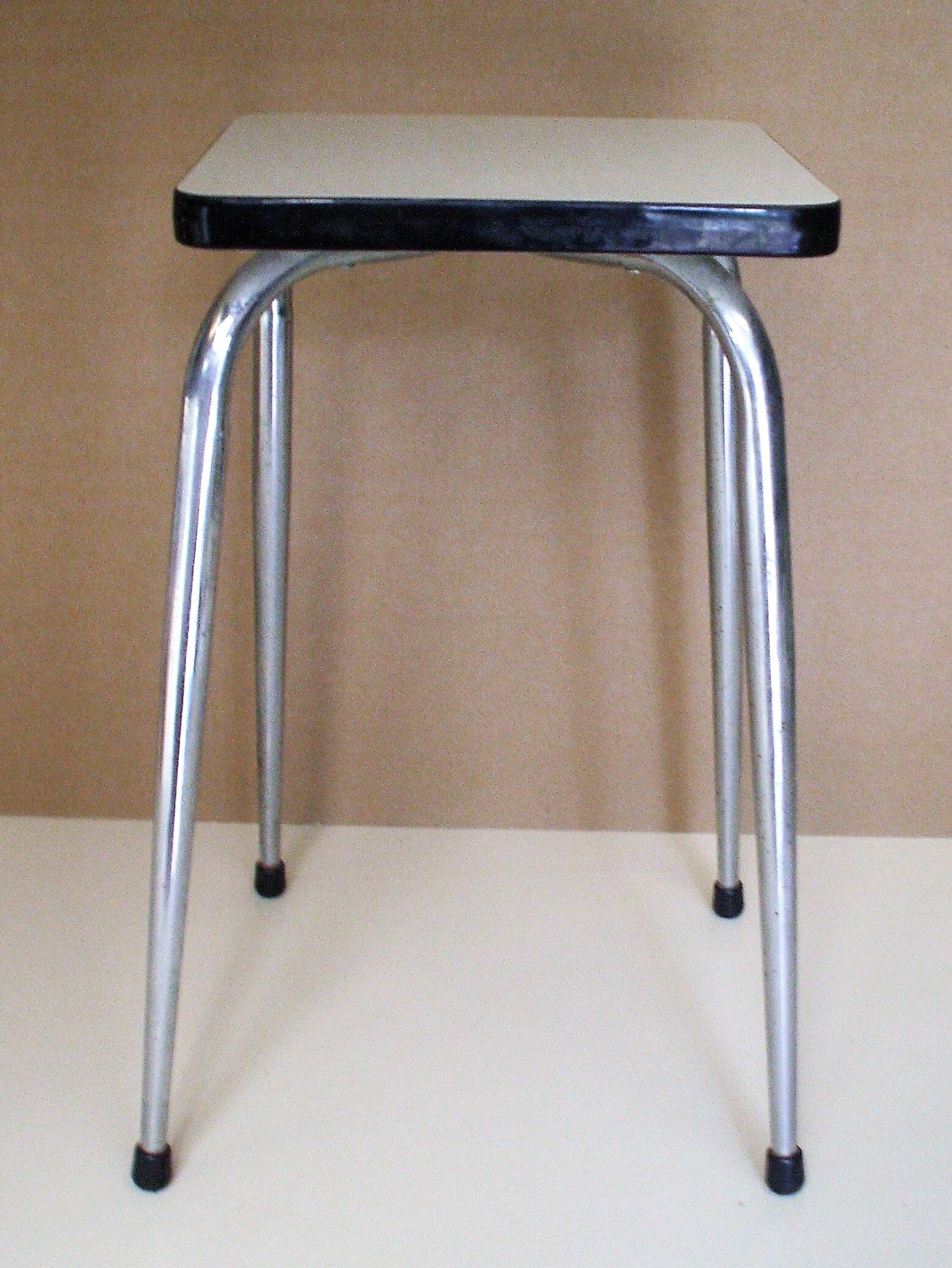 Stool in white formica
