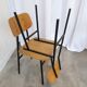 Set of 7 vintage school chairs by stol kamnik / 1970s yugoslavia / mid-cent