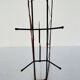 Vintage black metal magazine rack circa 19
