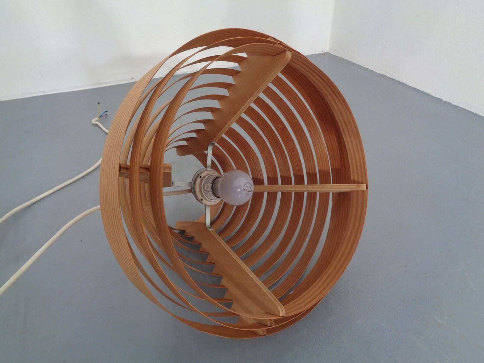 Wooden Lamella Ceiling Lamp by Hans-Agne Jakobsson for Hans-Agne Jakobsson AB Markaryd, 1960s