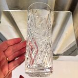 Bohemian crystal tube vase