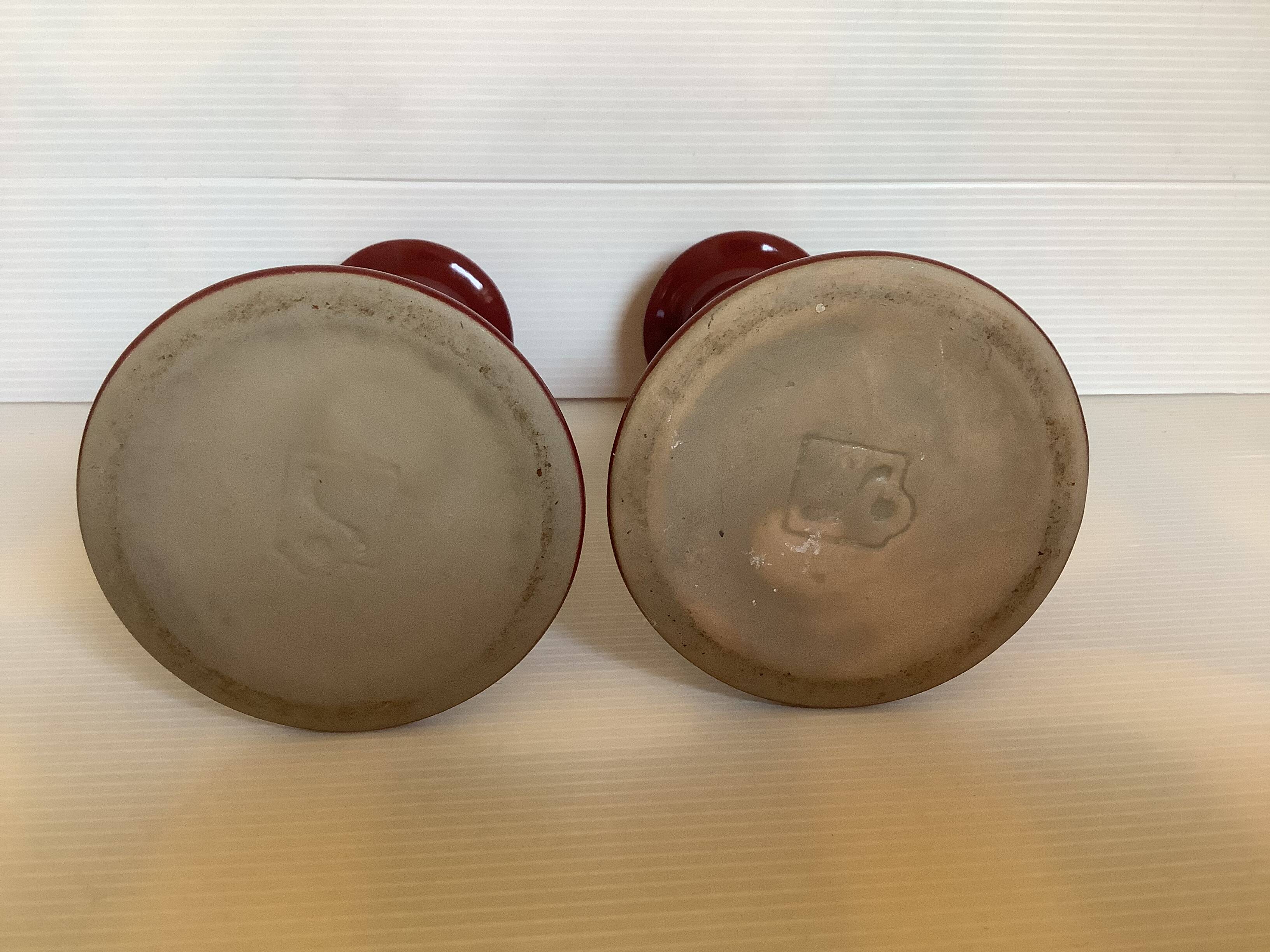 Pair of Bordeaux candlesticks