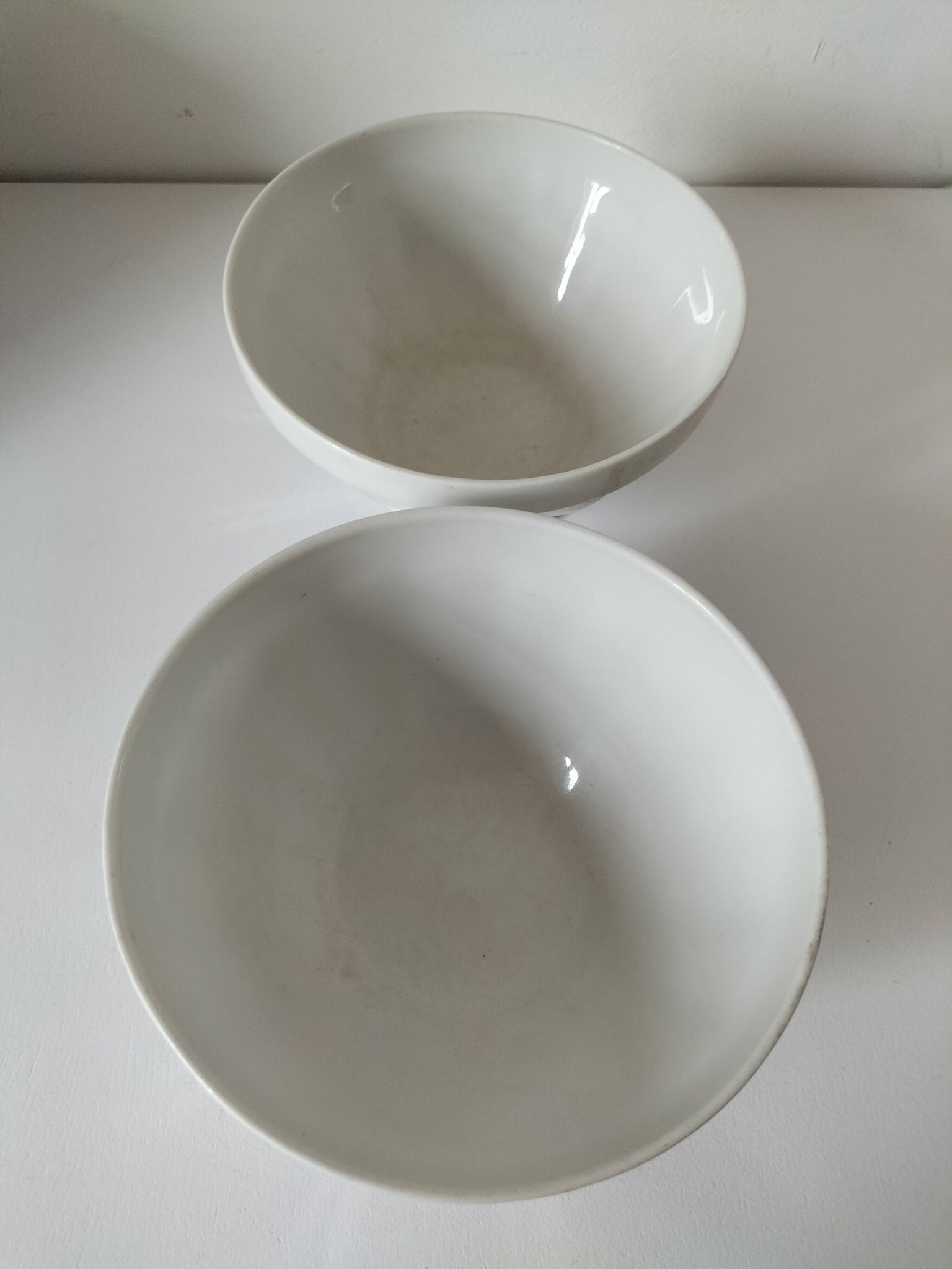 vintage faceted farmhouse duo of bowls