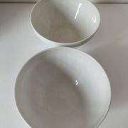 vintage faceted farmhouse duo of bowls