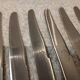 12 silver-plated metal table knives yrras style louis xvi