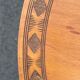 Art Deco Wooden Pedestal Table Carved with Star / Antique Side Table 1930