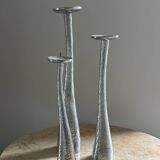 Cast aluminum candle holders