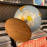 Vintage world map globe.