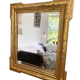 Superb antique bevelled mirror with "ears" – Louis-Philippe style – F