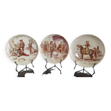 3 Creil and Montereau earthenware plates