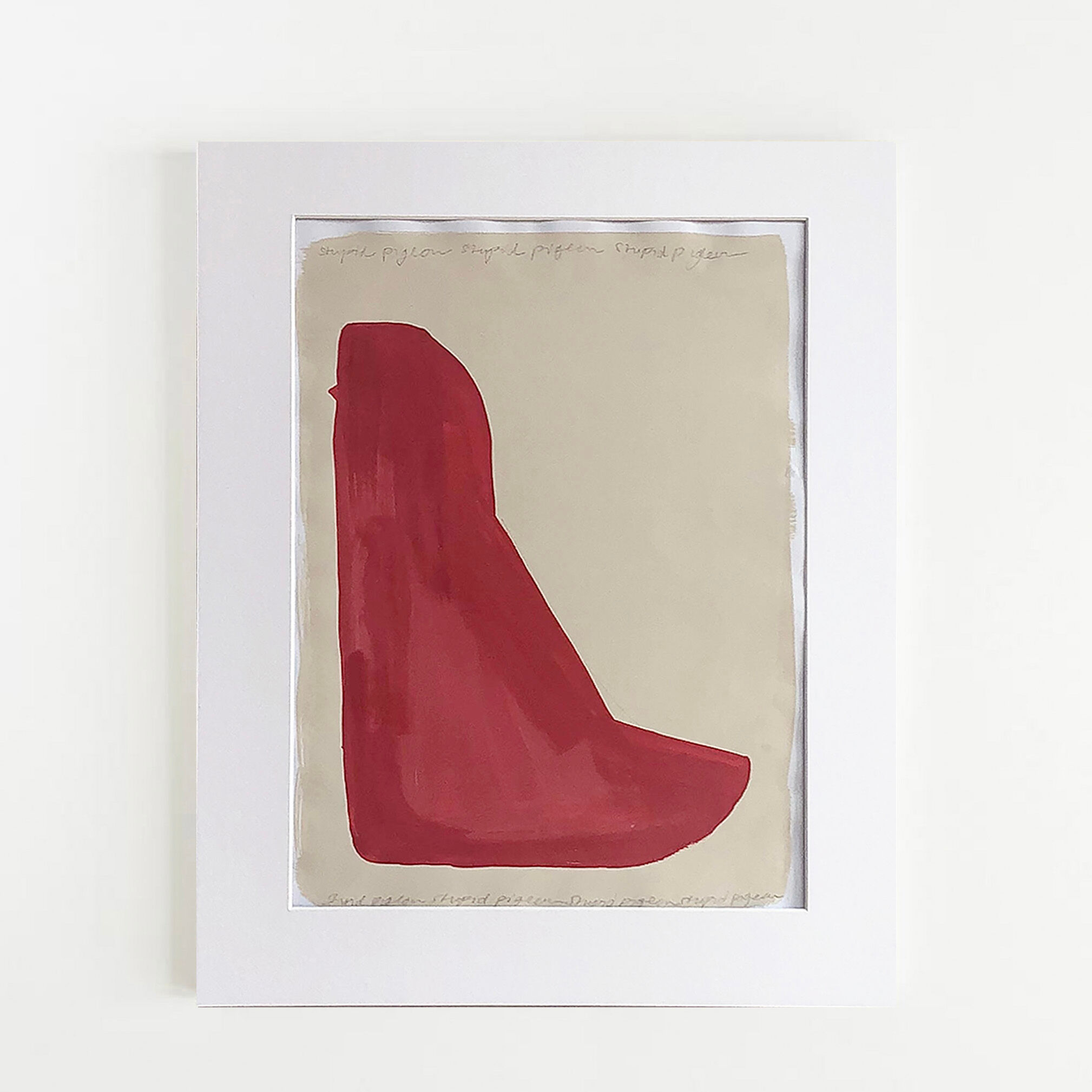Hand painted abstract wall art 01: Mrs Pigeon