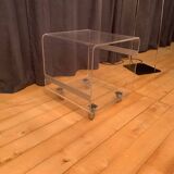 Table d'appoint mobile en lucite, 1970