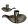 Pair of Atla Denmark Scandinavian candlesticks in silver metal