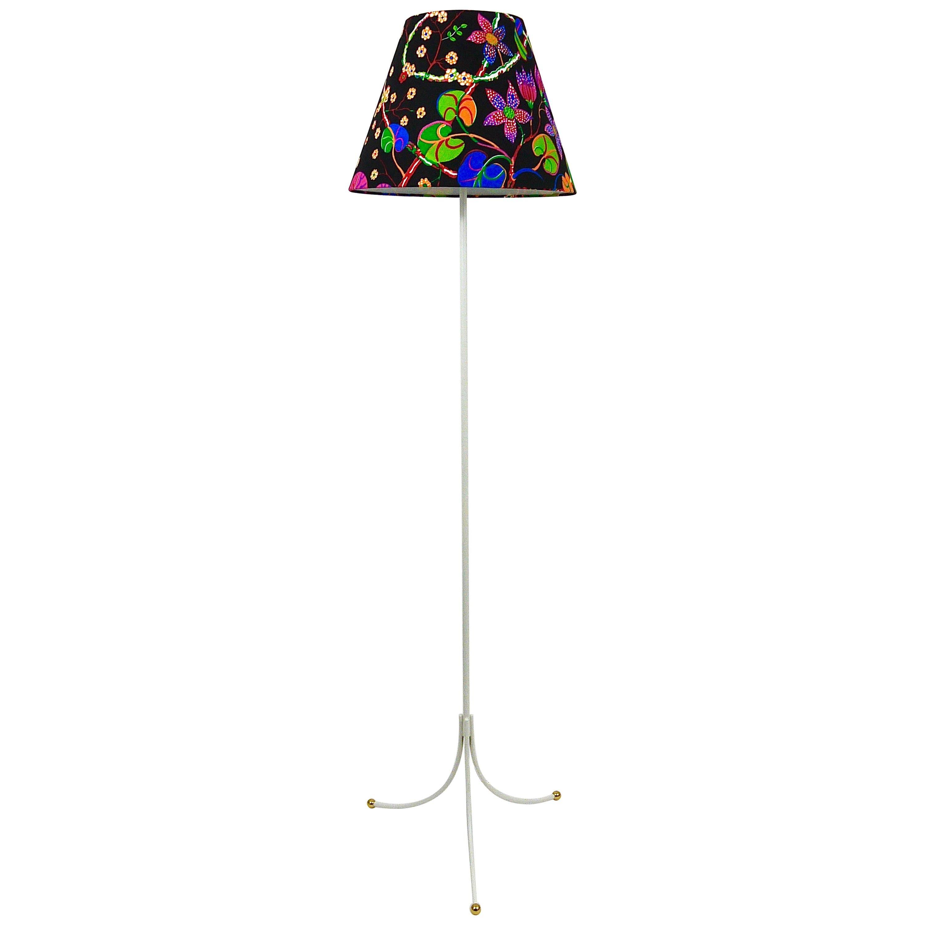 Josef Frank x J.T. Kalmar (House & Garden) Tripod floor lamp in white brass #2057