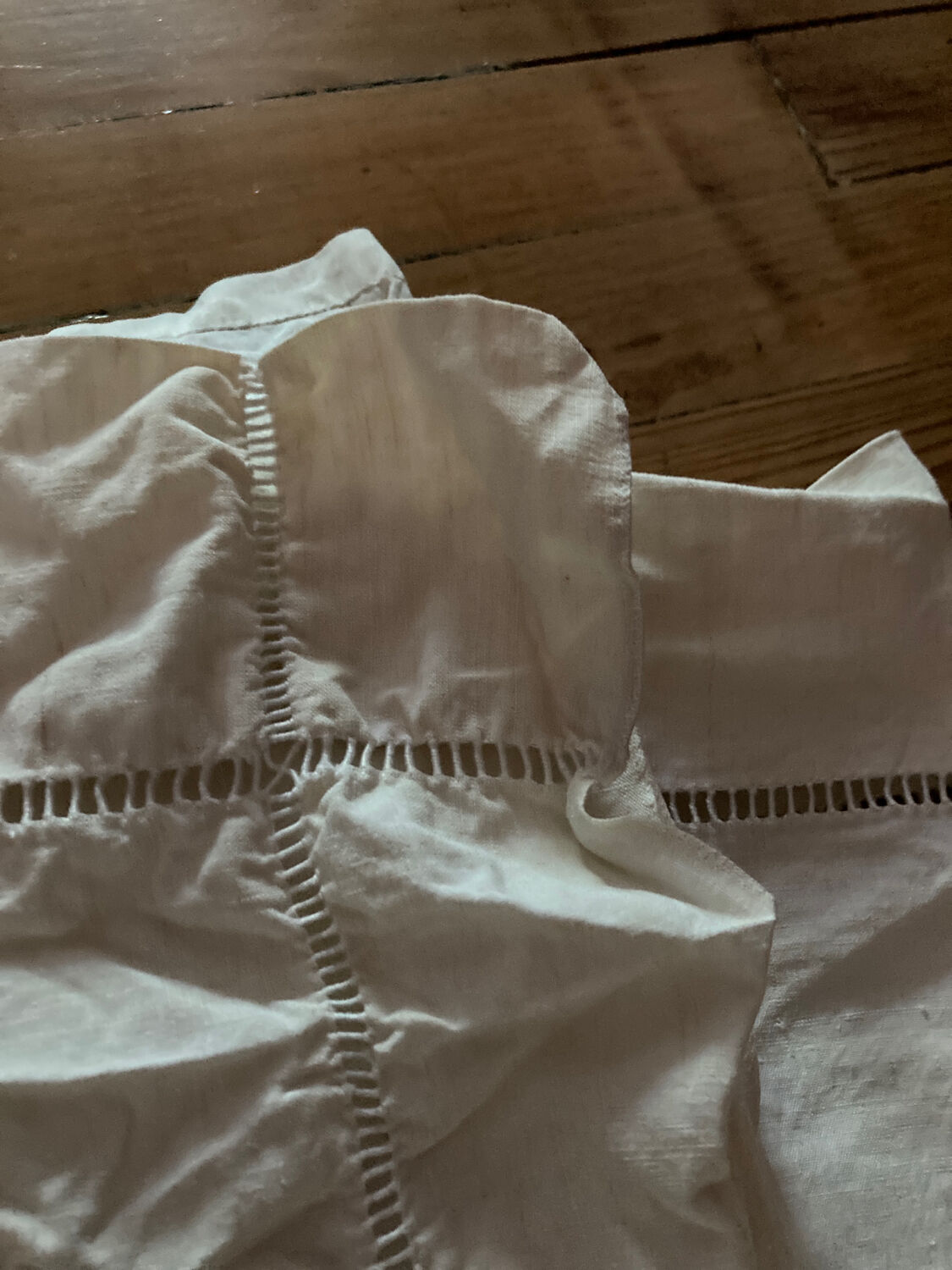 Linen sheet and unbleached cotton